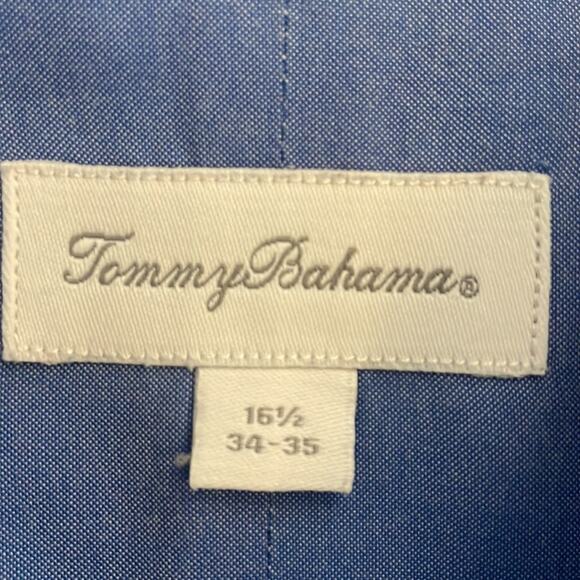 Tommy Bahama Blue Men’s Dress Button Down Shirt 16.5" Preppy Basic Staple - Picture 3 of 5